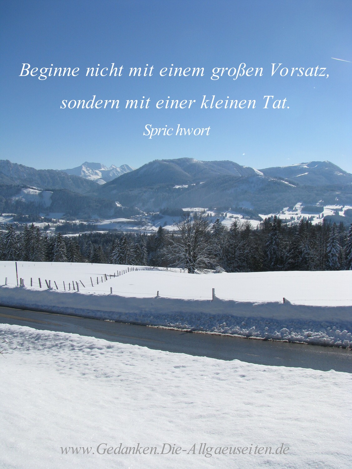 Beginne nicht mit einem großen Vorsatz