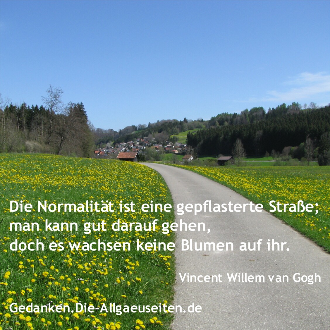 Die Normalität ist eine gepflasterte Straße