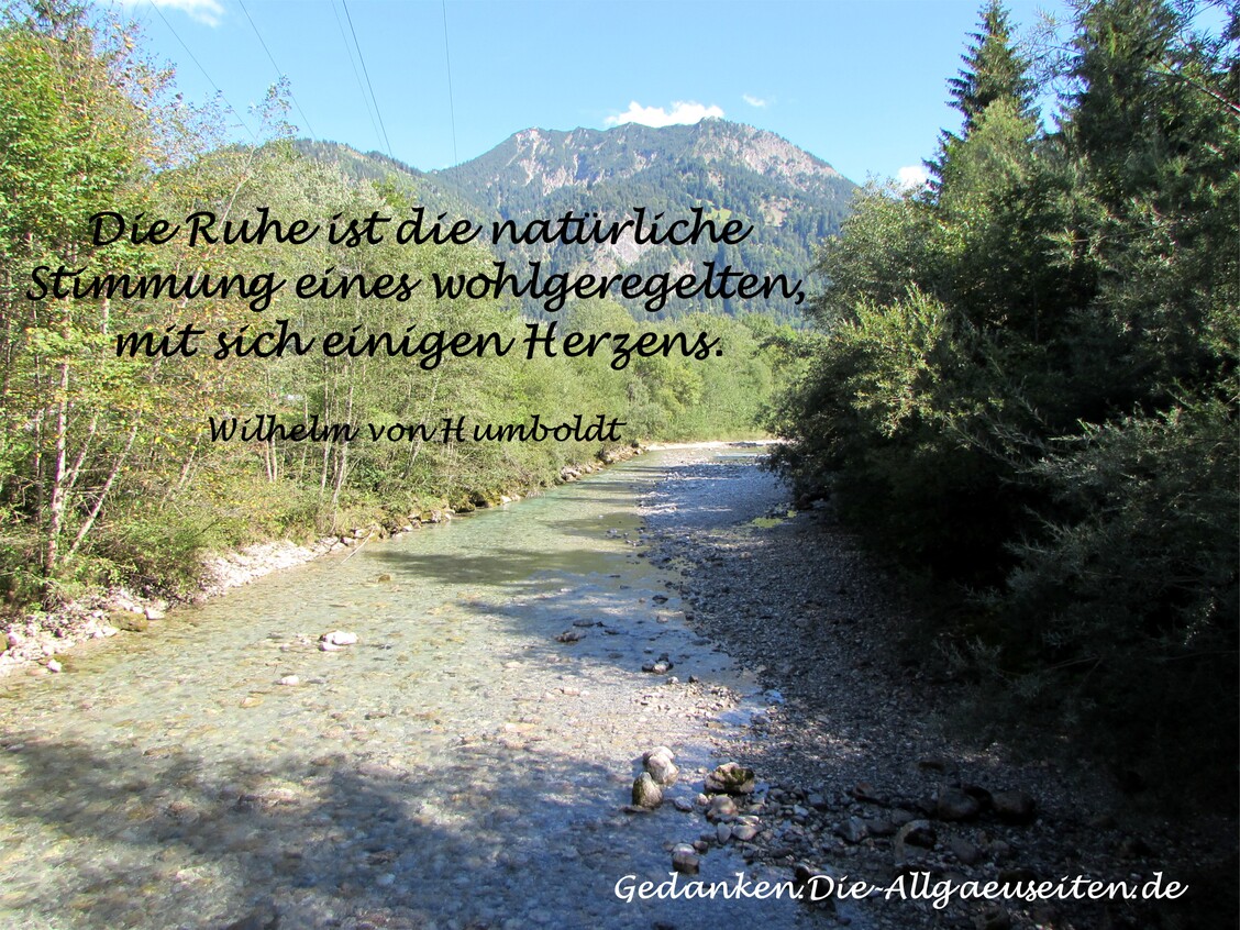 Die Ruhe ist die natürliche Stimmung