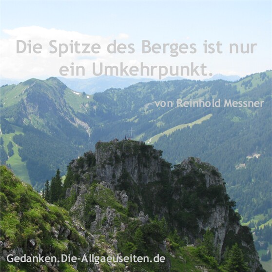 Die Spitze des Berges