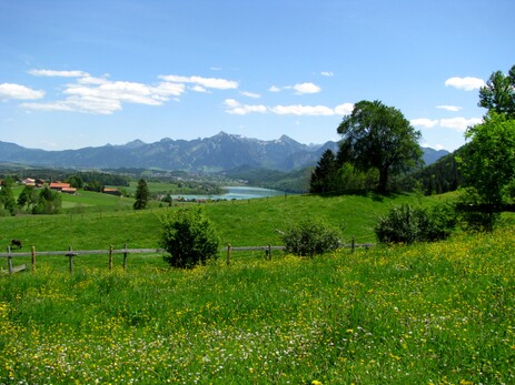 Blick von Oberkirch auf den Weißensee